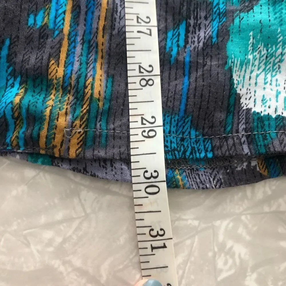 vintage blazer jewel tones large tropical foral  print light weight‎ sz 9-10